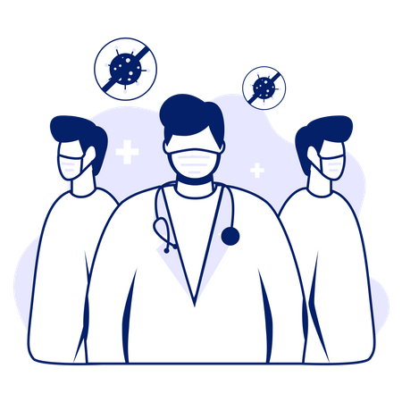 People Wearing Mask  Illustration