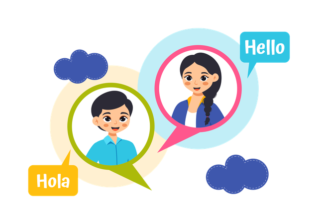 People with Hello Greetings in Different Countries  Illustration