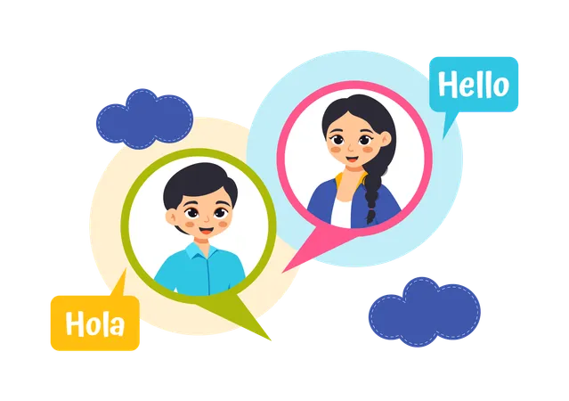 People with Hello Greetings in Different Countries  Illustration