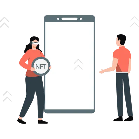 People with nft coin  Illustration