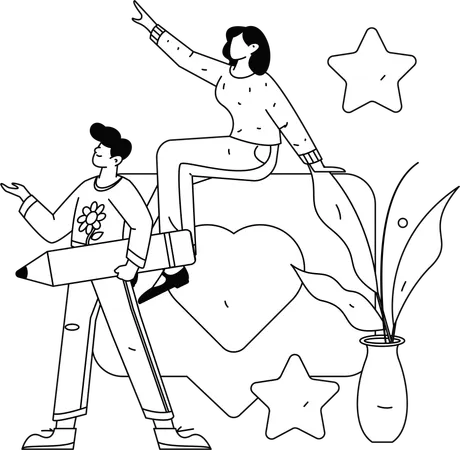People with Product Review  Illustration