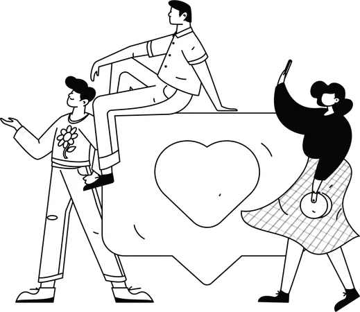 People with Product Review  Illustration