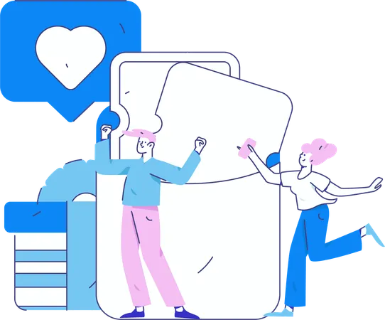 People with Referral Network  Illustration