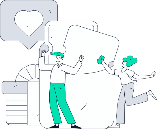 People with Referral Network  Illustration