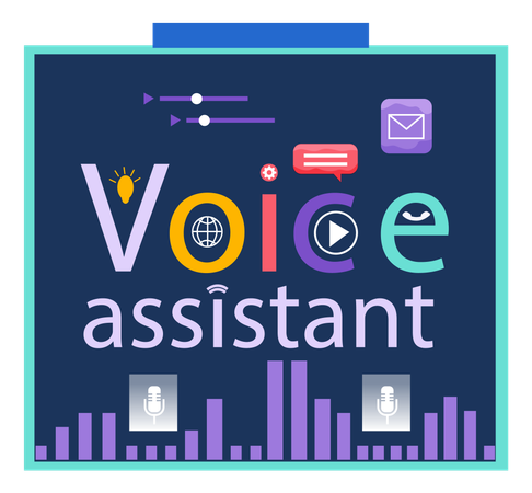 People work as voice assistant  Illustration