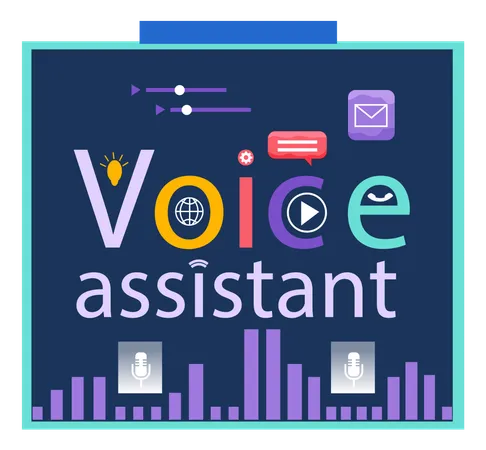 People work as voice assistant  Illustration