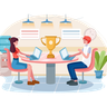 illustrations of success trophy