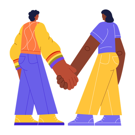 People working for lgbtq rights  Illustration