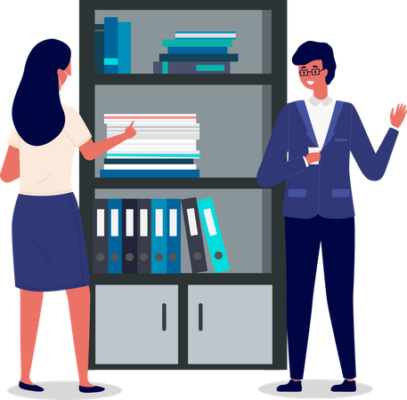 People working in office  イラスト