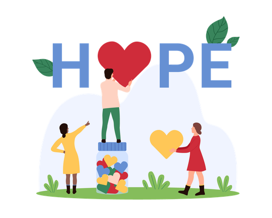 People working on business charity  Illustration