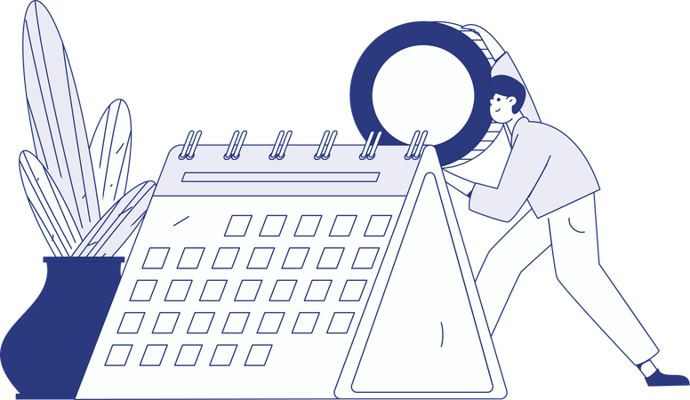 People working on business program  Illustration