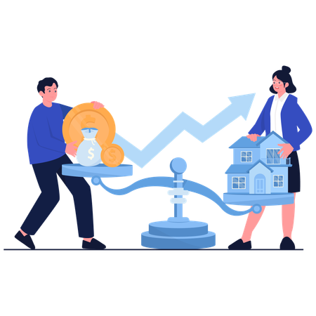 People working on Property Investment  Illustration