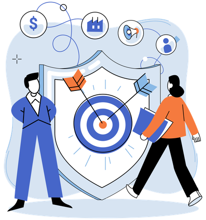 People working on security  Illustration