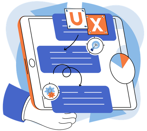 People working on ux design  Illustration