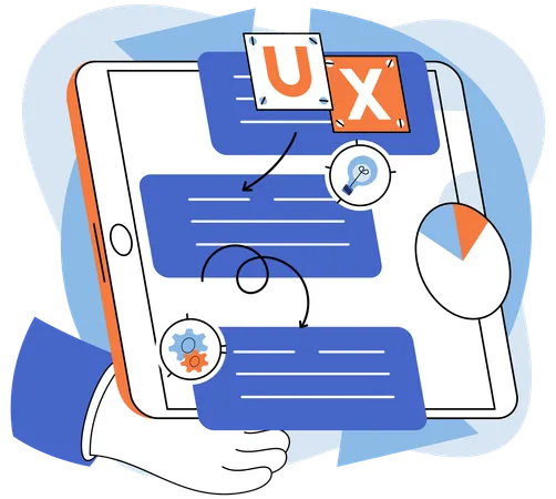 People working on ux design  Illustration
