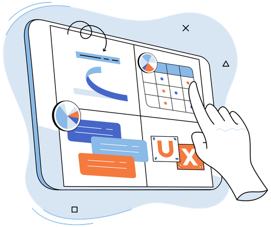 People working on ux design  Illustration
