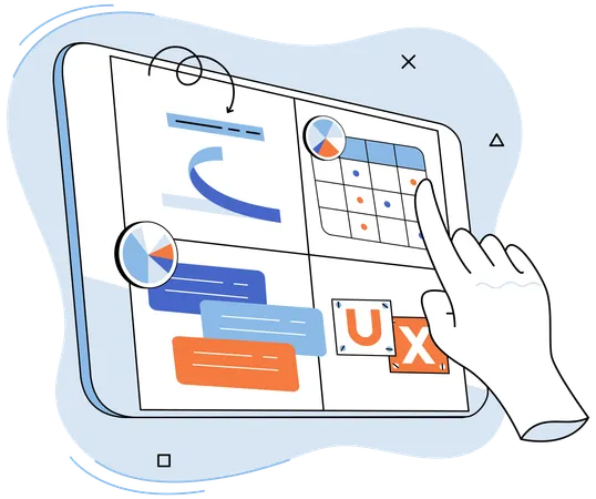 People working on ux design  Illustration