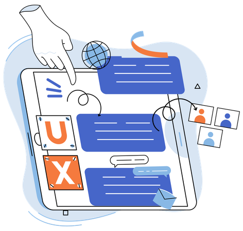 People working on ux design  Illustration