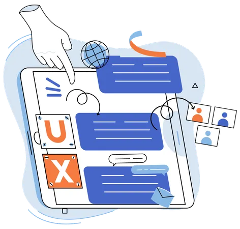 People working on ux design  Illustration