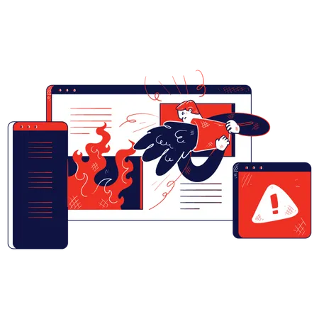 People working on web development  Illustration