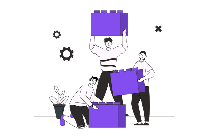 People working together  Illustration