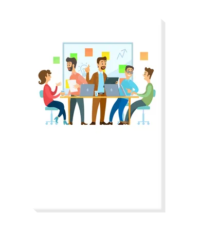 Group Of Individuals Working Together To Achieve A Common Goal Team Cohesiveness And Creative Landing Page Template With Business People Confer Work Together To Achieve A Common Result And Success Illustration