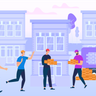 illustrations for people working together