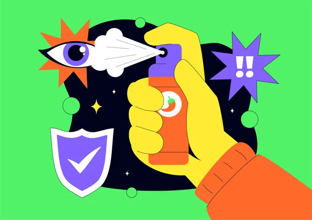 Pepper spray  Illustration