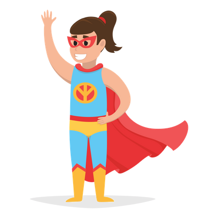 Pequeña superchica  Ilustración