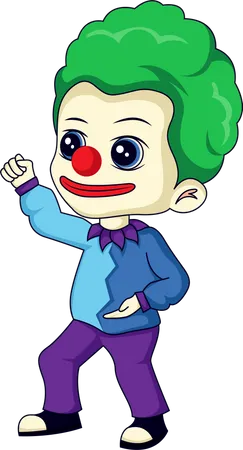 Pequeño Joker de circo  Ilustración