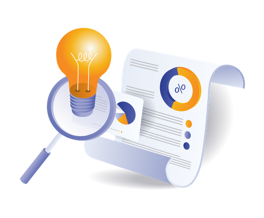 Percentage analysis ideas in business  Illustration