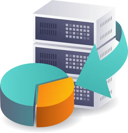 Percentage Analysis of Server Data  Illustration