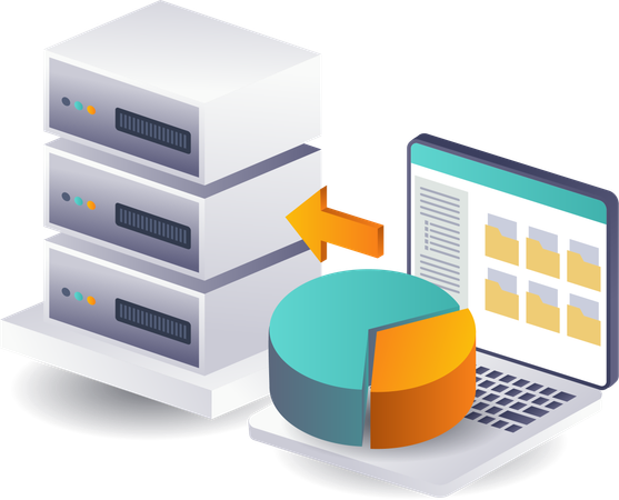 Percentage Analysis of Server Data Transaction Speed  Illustration