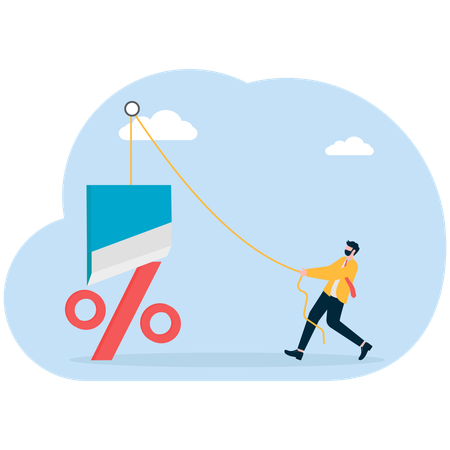 Percentage Cut Guillotine  Illustration