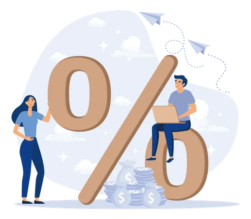 Percentage Rate Income Profit  Illustration