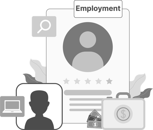 Perfil de emprego  Ilustração