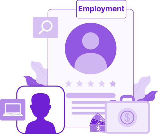 Perfil de emprego  Ilustração