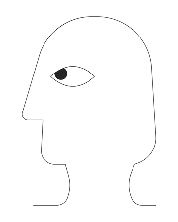 Perfil de silhueta de cabeça  Ilustração