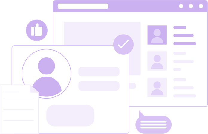 Perfil comercial verificado  Ilustração