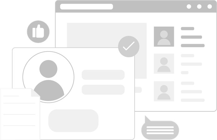 Perfil comercial verificado  Ilustração