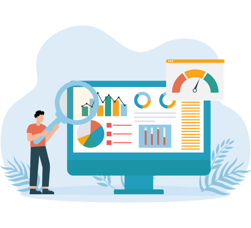 Performance Monitoring of employee  Illustration