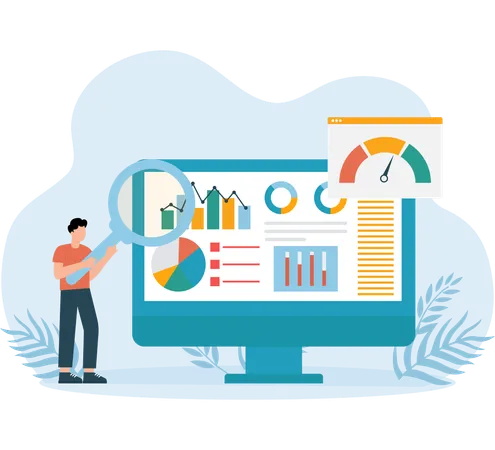 Performance Monitoring of employee  Illustration