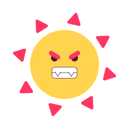 Sol de verão perigoso  Ilustração