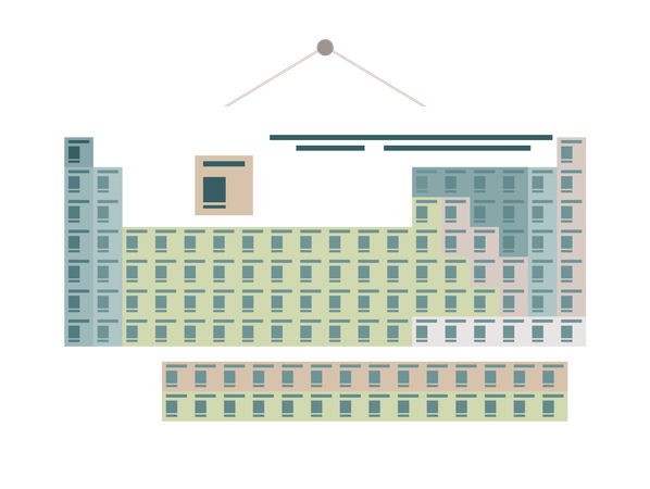 Periodic Table Poster for Chemists and Students  Illustration