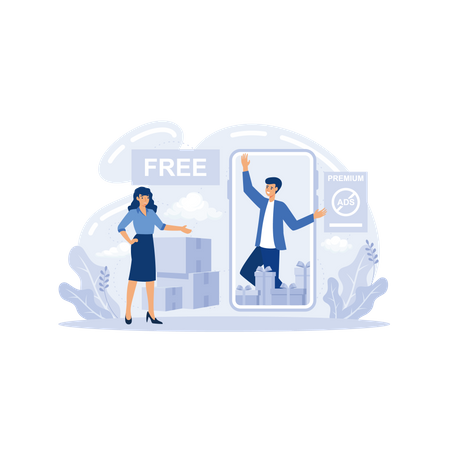 Período de teste gratuito do produto  Ilustração