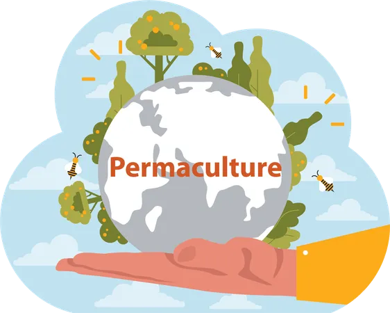 Gestion des terres en permaculture  Illustration