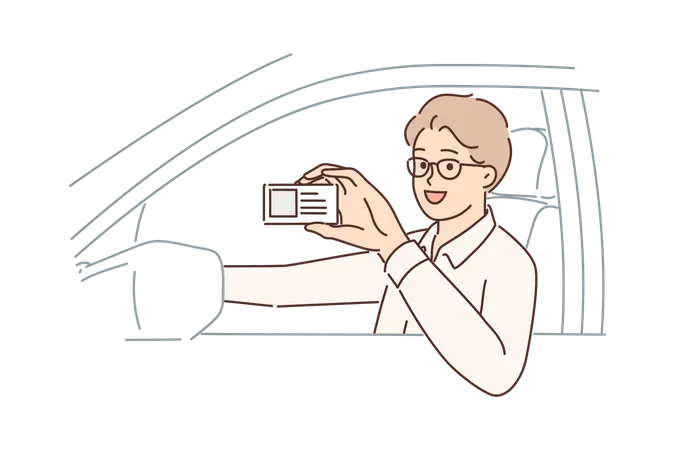 Permis de conduire  Illustration