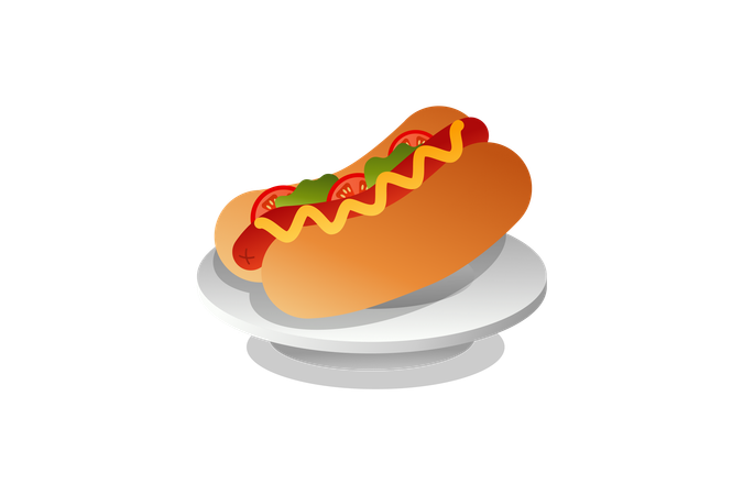 Hot dog  Ilustración