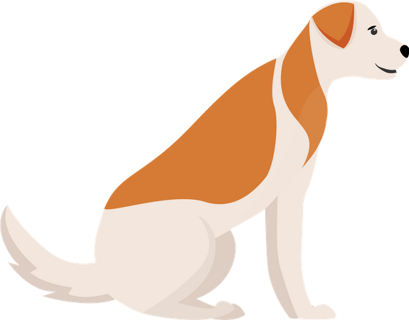 Perro con manchas pelirrojas  Ilustración
