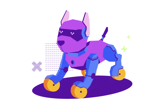 Perro mascota robot  Ilustración